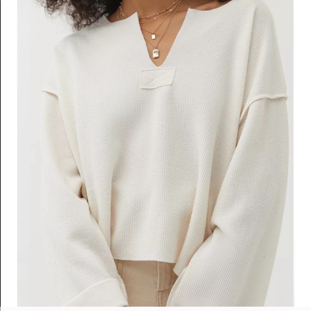 UO Inside Out Notch Neck sweater